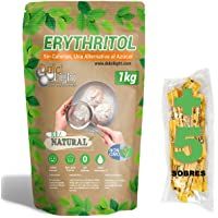 DULCILIGHT Eritritol Edulcorante 100% Natural 1 Kg con Cero Calorias + (5 sobres de obsequio Nuevo Edulcorante Moreno…